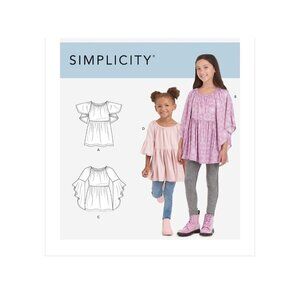 Simplicity Sewing Pattern 9200 10885 Blouse Top Tunic‎ Girls Size 3-6